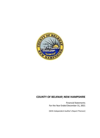 County of Belknap, New Hampshire ACFR Cover