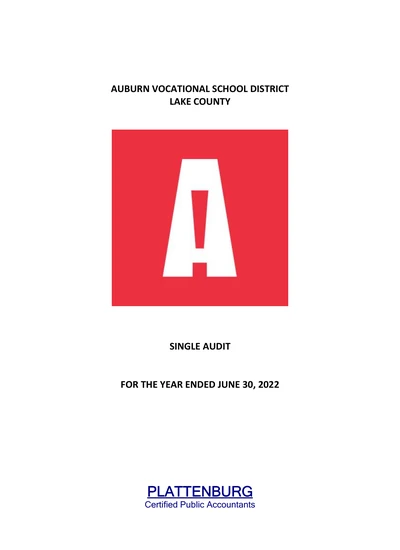 Auburn Vocational School District ACFR Cover