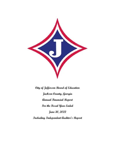 City of Jefferson Board of Education ACFR Cover