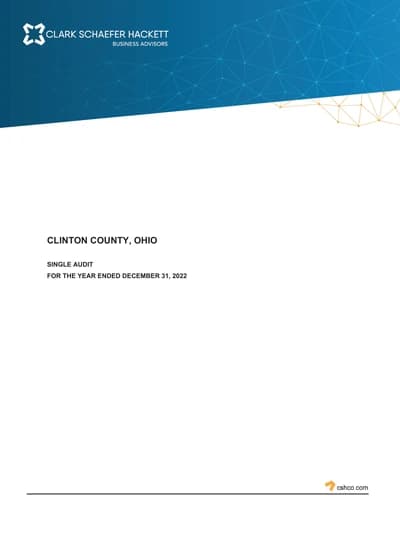 Clinton County ACFR Cover