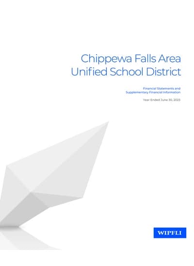 Chippewa Falls Area United School District ACFR Cover