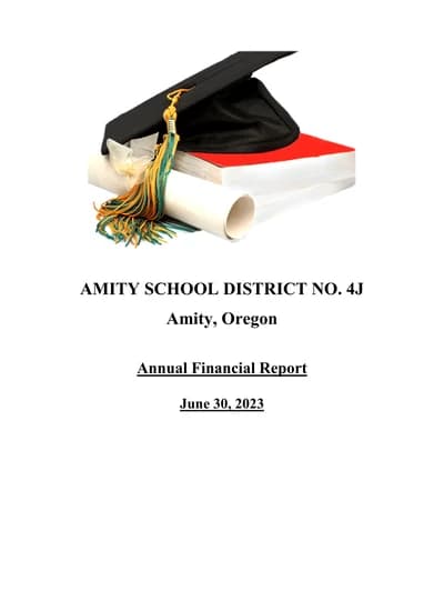 Amity School District 4j ACFR Cover