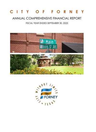 City of Forney ACFR Cover