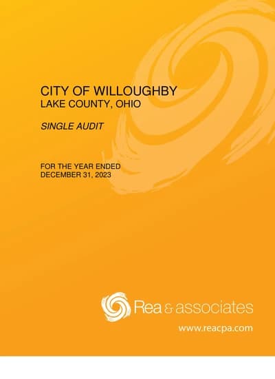 City of Willoughby ACFR Cover