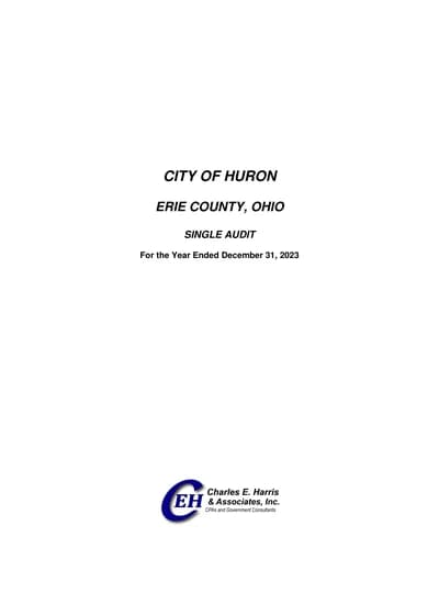 City of Huron ACFR Cover