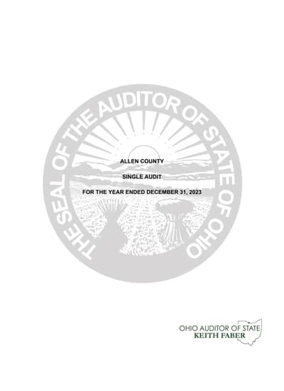 Allen County ACFR Cover