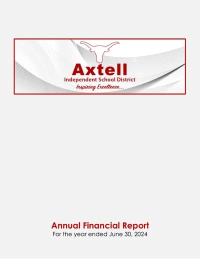Axtell Independent School District ACFR Cover