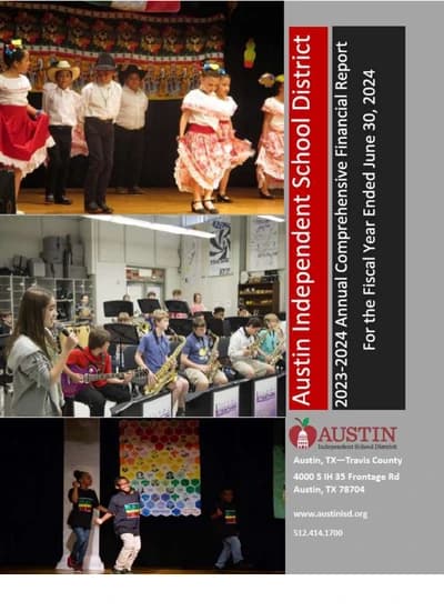 Austin Independent School District ACFR Cover