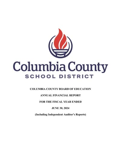 Columbia County Board of Education ACFR Cover