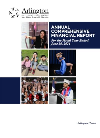 Arlington Independent School District ACFR Cover
