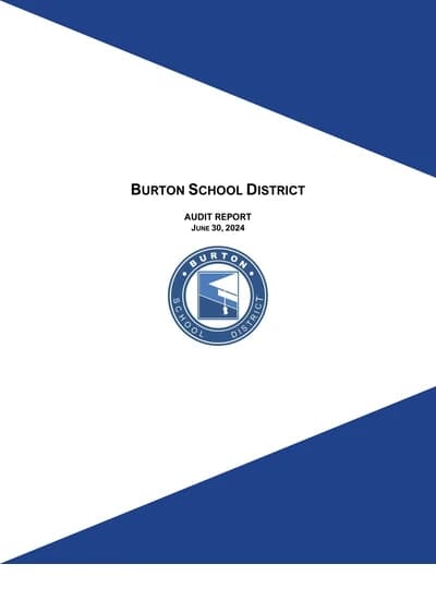 Burton School District ACFR Cover
