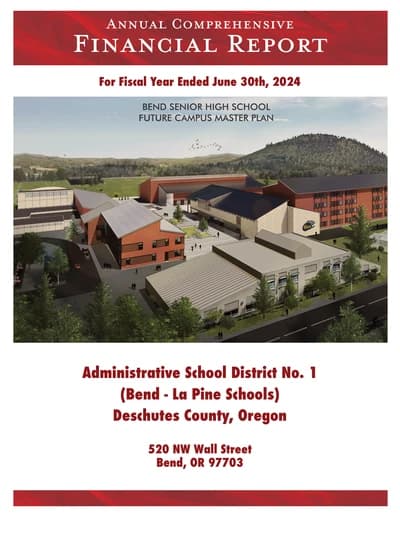 Administrative School District #1, Deschutes County ACFR Cover