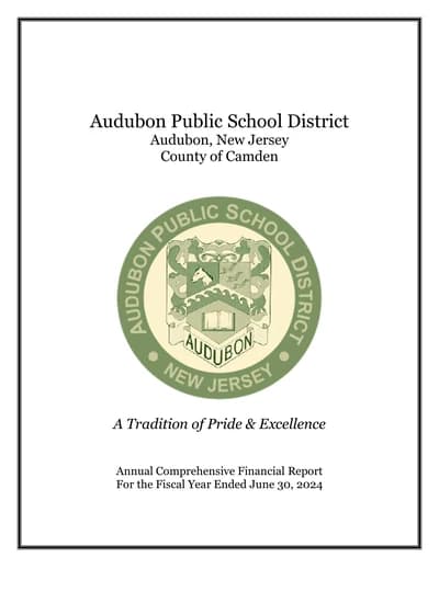 Audubon School District ACFR Cover