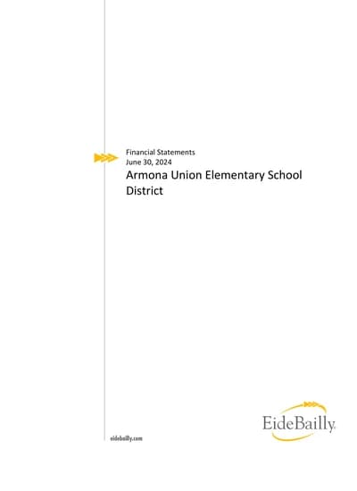 Armona Union Elementary School District ACFR Cover