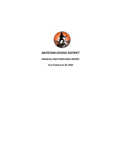 Antietam School District ACFR Cover