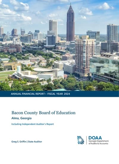 Bacon County Board of Education ACFR Cover