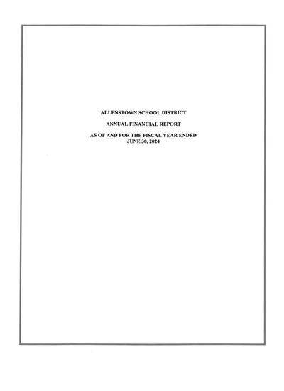 Allenstown School District ACFR Cover