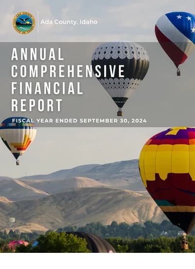 Ada County, Idaho ACFR Cover