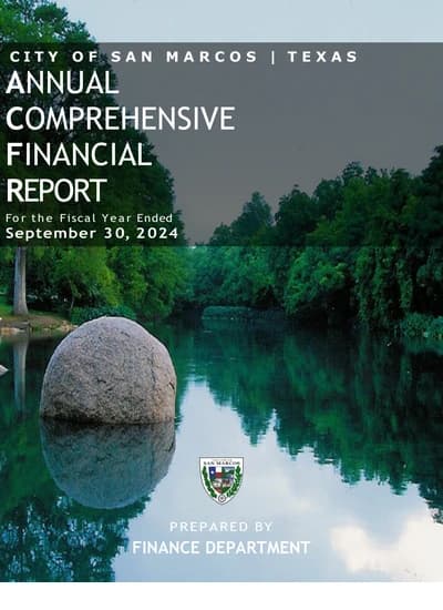 City of San Marcos, Texas ACFR Cover