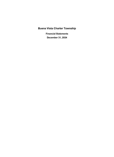 Buena Vista Charter Township ACFR Cover