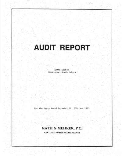 Adams County ACFR Cover