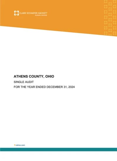 Athens County ACFR Cover