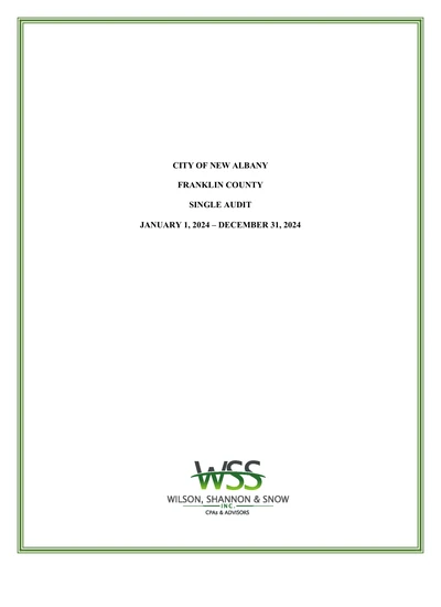 City of New Albany ACFR Cover