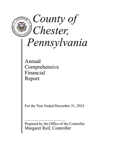 County of Chester ACFR Cover