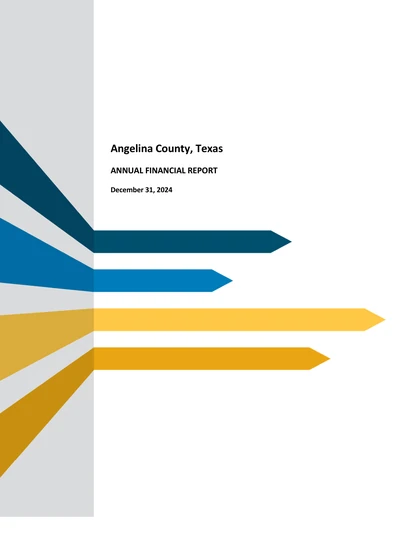 Angelina County, Texas ACFR Cover