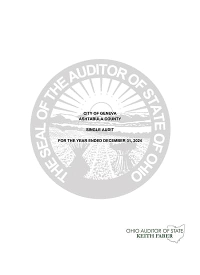 City of Geneva ACFR Cover