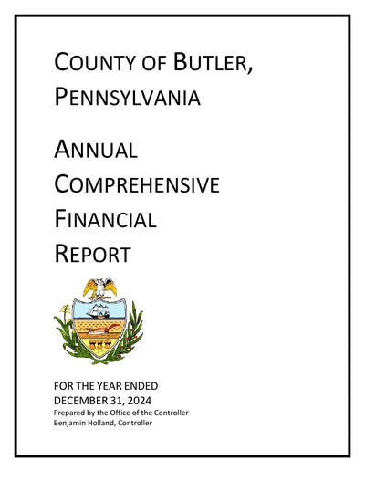 County of Butler ACFR Cover