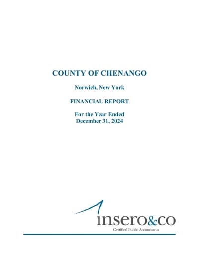 County of Chenango ACFR Cover