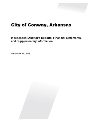 City of Conway ACFR Cover