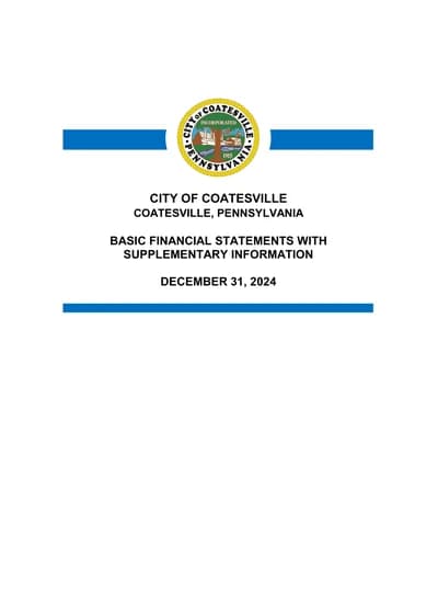 City of Coatesville ACFR Cover
