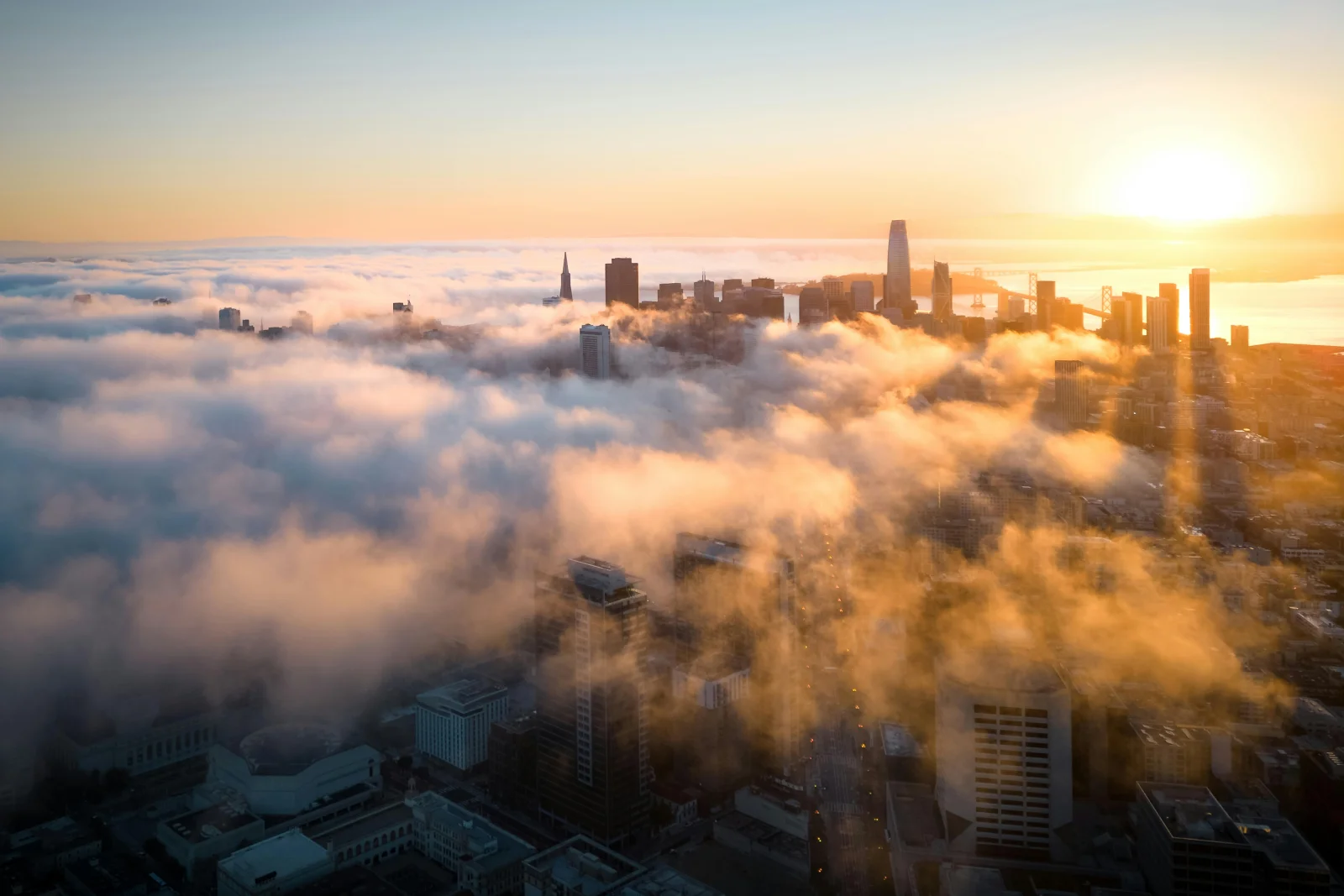 San Francisco skyline at sunrise